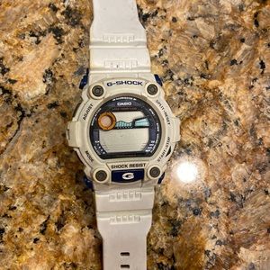 Casio G-shock watch - gray/navy blue accent